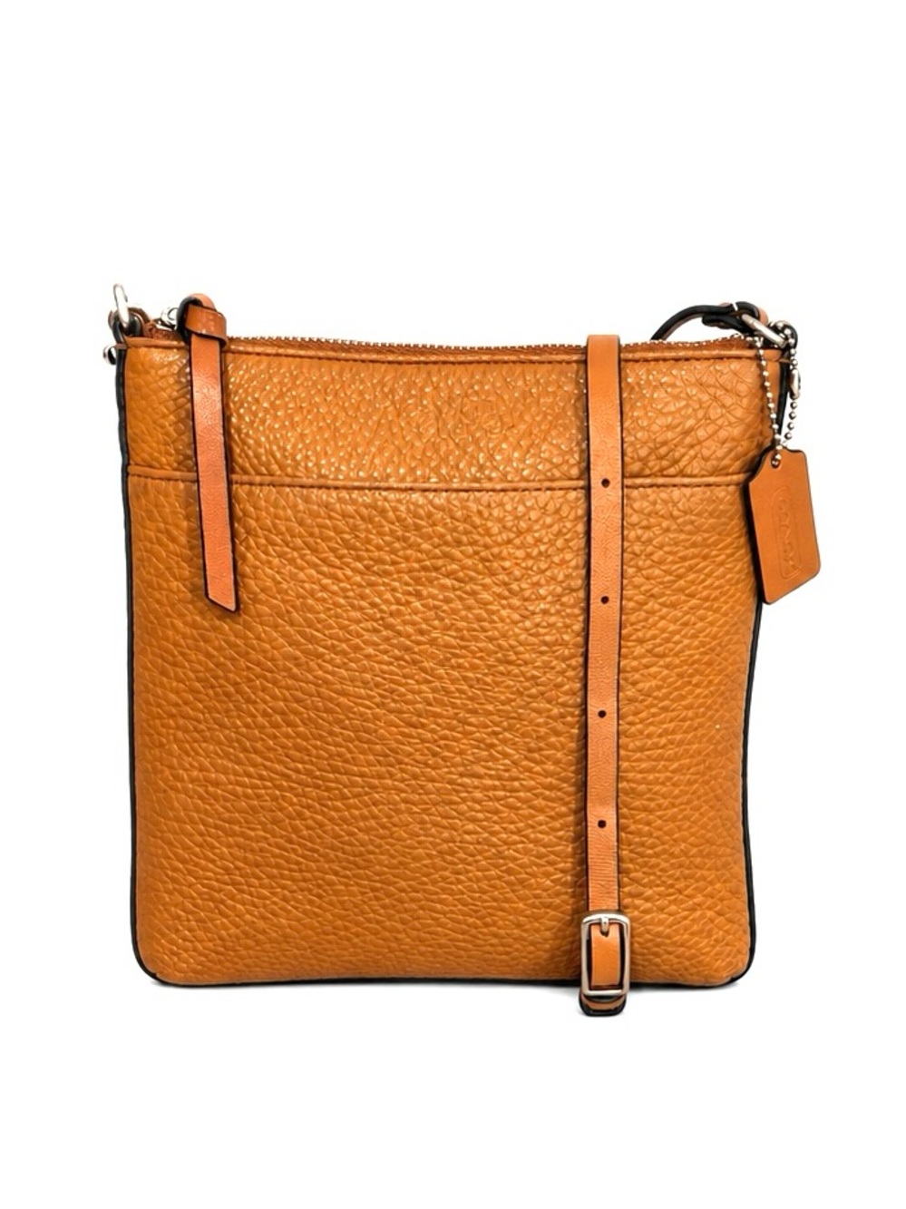 Coach Pebbled Leather Crossbody Bag in Saddle